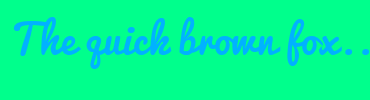 Image with Font Color 00B2FF and Background Color 00FF8C